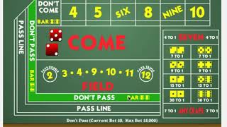 Craps Fibonacci strategy sequence betting