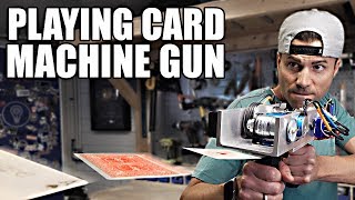 PLAYING CARD MACHINE GUN- Card Throwing Trick Shots