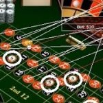 Roulette strategy with 4 corner bets placed on a betting system way.