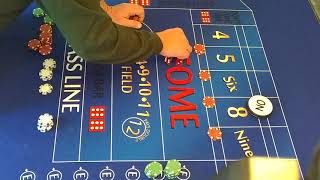 Craps 44 inside build pull profit regression strategy. Color up with this craps method