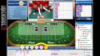 Live baccarat with card peek