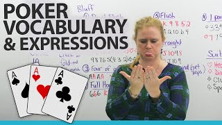 Learn English – Vocabulary & Expressions for POKER and other card games