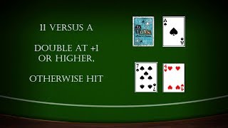 Blackjack Card Counting S17 Illustrious 18 Basic Strategy deviations flash card practice