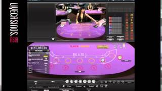 Live baccarat with progressive jackpot