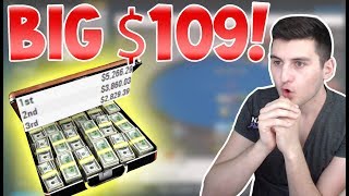 BIG HAND on the  Big $109 – FINAL TABLE Bubble!