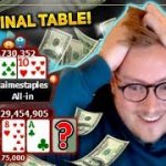 $530 FINAL TABLE – INCREDIBLE POKER RUN!! 5 FIGURE SCORE??? |  PokerStaples Stream Highlights