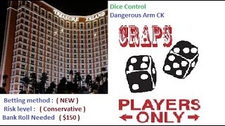 Craps Dice Control – How To  ” Conservative bet ” Winning $$$$