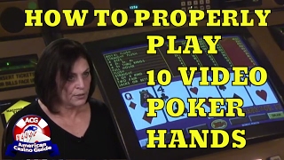 How To Properly Play 10 Common Video Poker Hands with Gambling Expert Linda Boyd