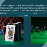 Texas Holdem Vs Pot Limit Omaha Poker | Learn Texas Holdem | Learn PLO