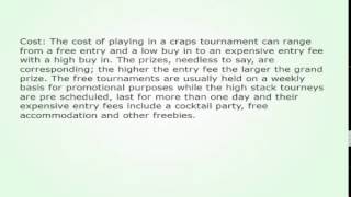 Craps Tournaments Winning Tips And Guidance 131