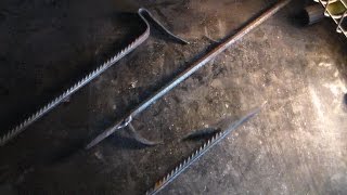 Forged fire poker tips without forge welding!