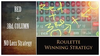 Red + 3rd Column = No loss strategy : Roulette WIN tricks earn 💰 Money in every session