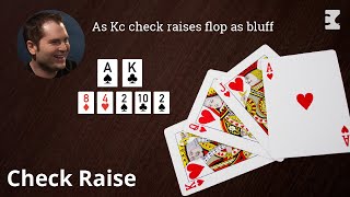 Poker Strategy:  Thumb: As Kc check raises flop as bluff