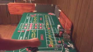 Craps video showing 2 come bets and 2 don’t come bets. (555) strategy