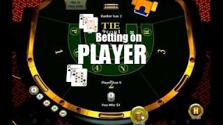 Baccarat strategy and betting system on the Player