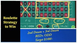Roulette Strategy to win with corner bets and red numbers