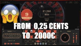 From 0.25 CENTS€ to 2000€ at NetEnt RAPID LIVE ROULETTE w DEALER
