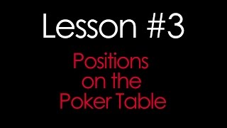 Positions on the Poker Table