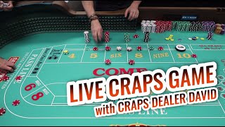 LIVE CRAPS GAME with Master Craps Dealer David | Casino Craps Let’s Play #2