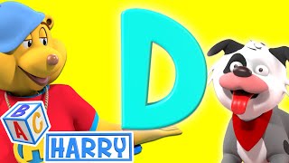 The Letter D | Learn The Alphabet With Phonics | ABC Harry Nursery Rhymes & Kids Songs