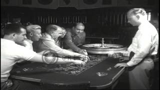 Men and women bet during a roulette game in a casino in Las Vegas, Nevada. HD Stock Footage