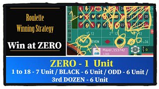 Roulette Strategy to Win which cover zero also..