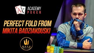 PERFECT fold from Mikita Badziakouski with the comments of Poker PRO