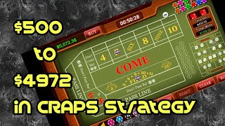 $500 to $4972 in Craps Strategy – Craps Game App Practice