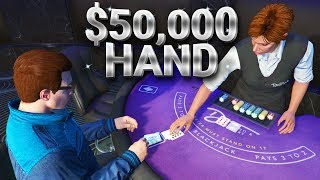$50,000 BLACKJACK BET! (GTA Online Casino Gameplay)