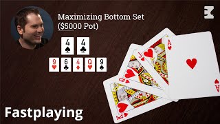 Poker Strategy: Maximizing Bottom Set ($5000 Pot)