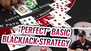 Blackjack Perfect Basic Strategy Demonstration | Live Blackjack Game #6