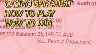 CASINO BACCARAT  HOW TO PLAY  HOW TO WIN 3