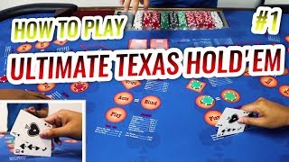 Live Ultimate Texas Hold’em Tutorial | Casino Ultimate Texas Hold’em Let’s Play #1