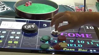 Session #1 of My Don’t Pass, Hedge the Point by Hopping Craps Strategy