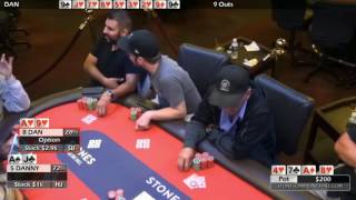 Poker Strategy: Two players w trip aces miss bets