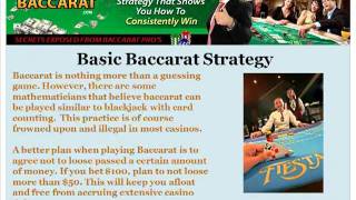 Winning Strategies For Baccarat