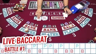 $20,000 LIMIT LIVE BACCARAT BATTLE | Casino Baccarat Let’s Play #1