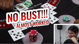 NO BUST Continues – Blackjack Strategy – Good or dud?? | Live Casino Blackjack Let’s Play #9