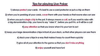 Live Poker Tips + Differences between Live and Online Poker