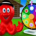 Learn figurines with octopus – Roulette with figurines – Cartoon for Kids