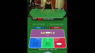 Baccarat Super 6 by Ezugi – Mobile version