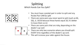 Blackjack Betting Strategy – Blackjack Double Down and Splitting