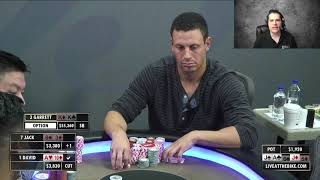 Poker Strategy: Garrett turns KK into a Bluff on an Ace High Board Live at the Bike