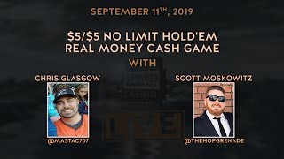 $5/$5 No Limit Hold’em with Scott and Chris (9/11/19)