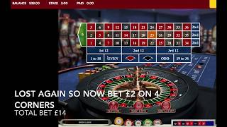 Roulette corner betting strategy over 99 % chance of winning