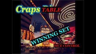 Craps table Dice control winning set