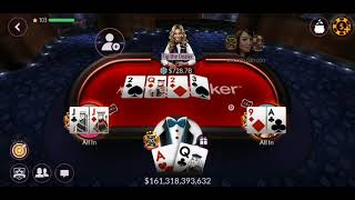 Zynga Poker TEXAS HOLDem WINNN 1T spade suitheart suitdiamondclub suit 1100000000000 B TABLE 25 B 5B