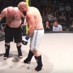 Fighter Craps All Over Cage Mat During Fight!