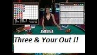 Baccarat 3 & your out !! Winning System with M.M. 7/15/19