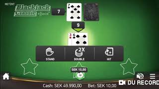 blackjack no-bust(no card after  12) with basic strategy combination with martingale minimum bet